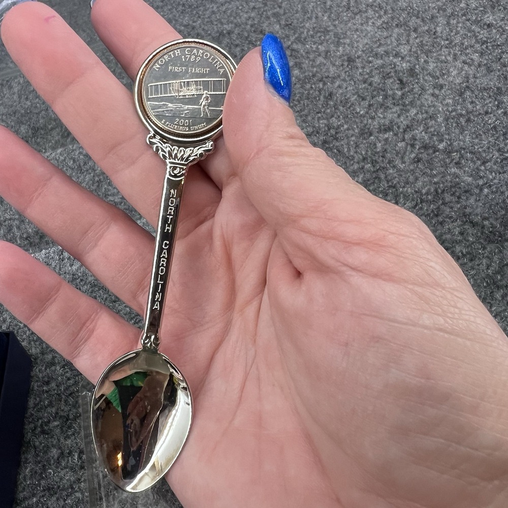 2001 North Carolina US Mint 50 State Quarters Collectible Spoon w/Box - Picture 8 of 10